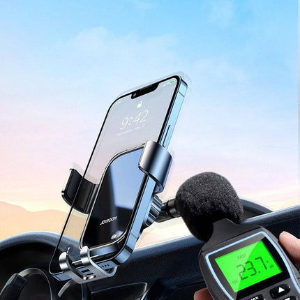 Joyroom Auto Gravity Telefonhalter mit verstellbarem Arm für Armaturenbrett und Windschutzscheibe Schwarz