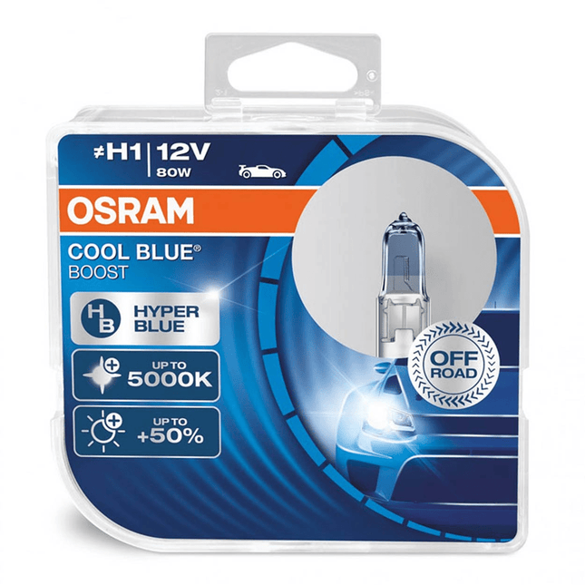 Osram Halogeenlamp H1 12V 80W - IJs Blauw Intens - Xenon look - Set 2 stuks - VCTparts.nl