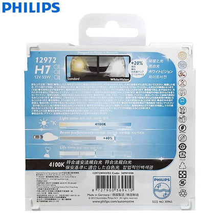 Philips H7 WhiteVision Autolamp 55W Halogeen Dimlicht - Koplampen (set) - VCTparts.nl