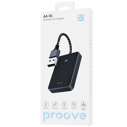 Proove AA-01 Draadloze Android Auto Adapter voor Draadloze Android Auto Zwart - VCTparts.nl