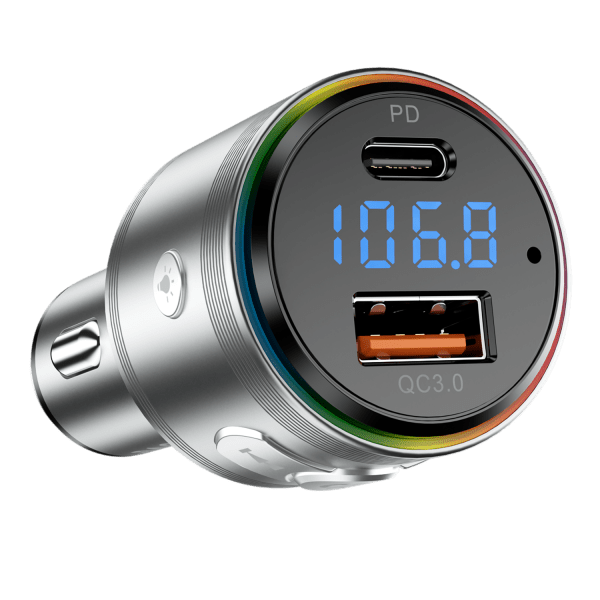 Proove FM Transmitter Maxi Wave 30W (PD+QC3.0) Type-C+USB Zilver - VCTparts.nl