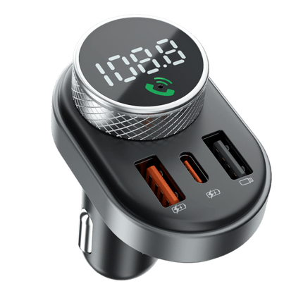 Proove Sound Link Bluetooth 5.0 FM Transmitter en Snellader voor Auto (USB-A 2x + USB-C) Zwart - VCTparts.nl