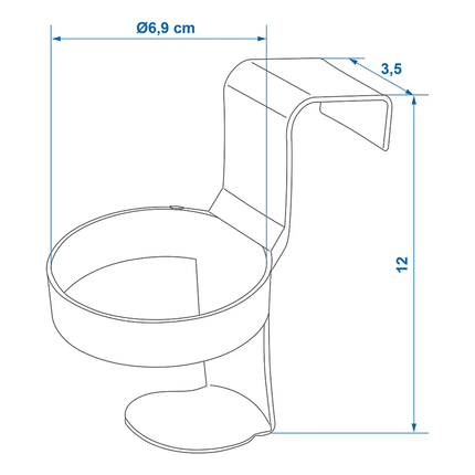 ProPlus Drankhouder met Klem Beugel Haak Bekerhouder Set (2 stuks) Koffie Houder Universeel - VCTparts.nl