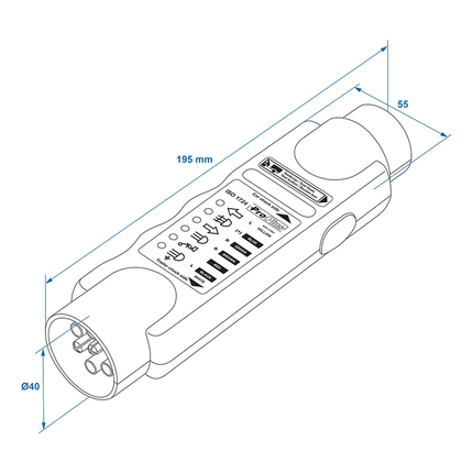 Proplus-Plug-Tester 7-Polig 12V Anhänger-Anhänger-Anhänger-Beleuchtungstestgerät