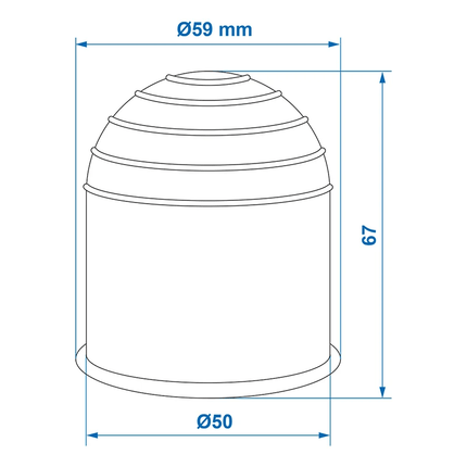 ProPlus Trekhaakdop Kunststof Universeel voor Trekhaakkogel - Chroom Zilver - VCTparts.nl