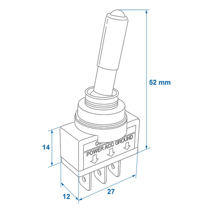 ProPlus Tuimelschakelaar LED Groen 12V - Max. 20A - Schakelaar met Verlichte Indicator - VCTparts.nl