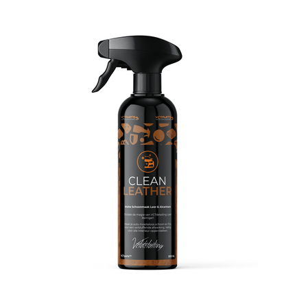 Clean Leather Premium Leer & Alcantara Reiniger 500ML Krachtig Tegen Vuil voor een Matte Afwerking - VCTparts.nl