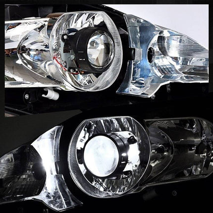 2.5" Bi-Xenon LED Koplamp LHD Projector Lens Diffuus Lichtkap H4 H7 H1 HID (set) [High/Low Beam - Retrofit - Headlights] - VCTparts.nl