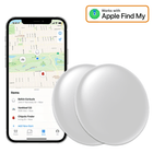 2-Pack Smart Tag Bluetooth/GPS Locatie Tracker met Live Tracer Maps en Anti-Diefstal Functie - Werkt met Zoek Mijn App - IOS/iPhone - Wit - VCTparts.nl