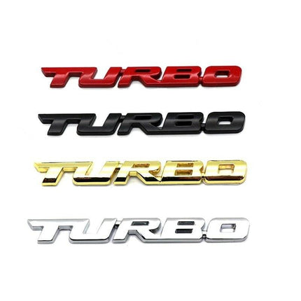 3D Turbo Sticker Logo Embleem - Goud - VCTparts.nl