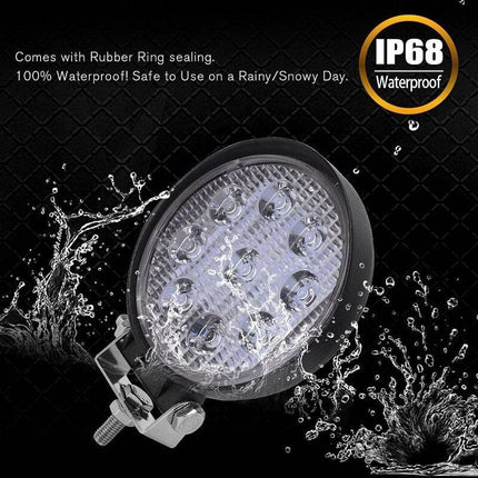 Achterlicht Offroad Verstraler LED Lamp Spotlight - Rond 27W - VCTparts.nl