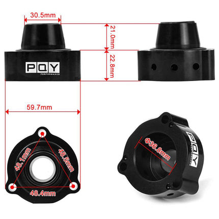 Adapter voor Turbo Afblaas Ventiel Blow Off Valve 30mm BOV VAG FSiT TFSi Audi Seat Skoda Volkswagen Aluminium Universeel - VCTparts.nl