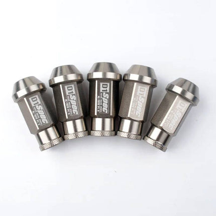 Aluminium Moeren (set 20 stuks) - M12x1.5 Schroefdraad 50mm Grijs [Lug Nuts Legering JDM  Autorace] - VCTparts.nl