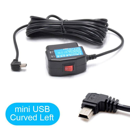 Auto Dashcam kontinuierliche Stromversorgung Hardwire OBD -Kabel Stromversorgung Mini USB [3,5 m 12 V/24 V]