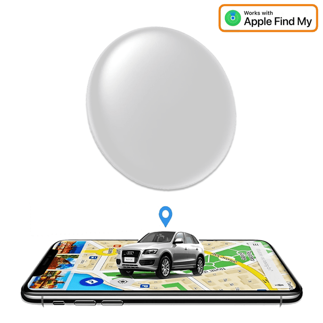 Auto GPS Locatie Tracker Anti-Diefstal Functie Smart Tag - Werkt met Zoek Mijn App - IOS/iPhone - Wit - VCTparts.nl