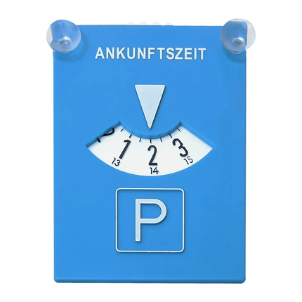 Blauwe Kaart Parkeerschijf / Parkeerkaart met Zuignap voor aan het Raam - VCTparts.nl