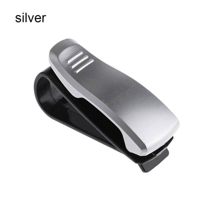 Brillenhouder auto zonneklep Clip - Matte Silver / Grey - VCTparts.nl