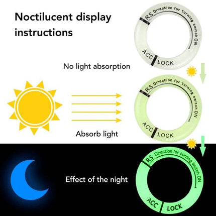 Contactslot Ring  Glow in the Dark Fluoriserende ACC Lock Lichtgevend Sleutelgat Zelfklevend - VCTparts.nl