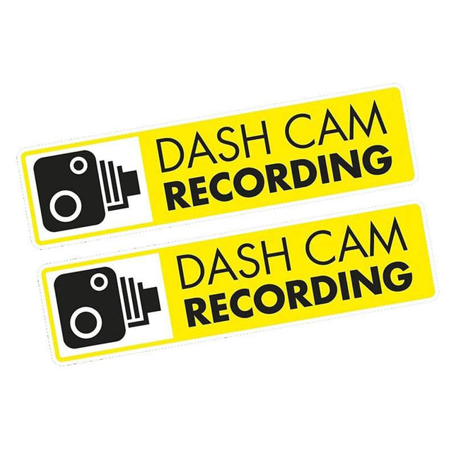 Dashcam Recording Auto Sticker (5.5 x 3cm) Veiligheid Geel - VCTparts.nl