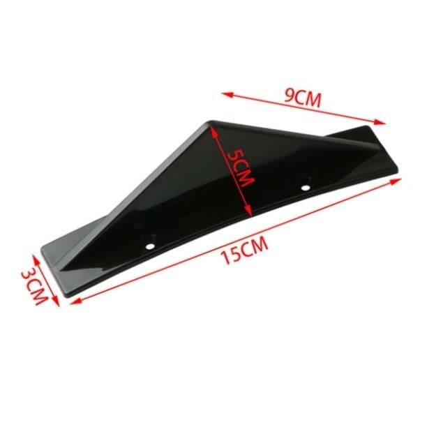 Diffuser Haaienvin - Achterbumper spoiler - Recht Zwart (set) - VCTparts.nl