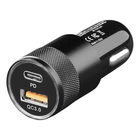 Dubbele USB Snellader Type A + C 12/24V 3100mA - Universele Autolader - VCTparts.nl