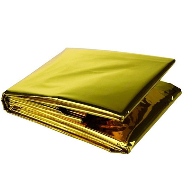 EHBO Survival Noodgeval Deken Waterdicht Goud zilver 130x210cm [Thermische Deken] - VCTparts.nl