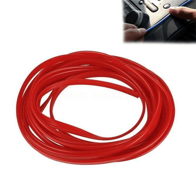 Flexibele Deur Kloof Strip Decoratieve Interieur Styling Rood (5 meter) - VCTparts.nl