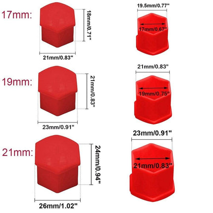 Grijze Wielbout Wielmoer Doppen Beschermende Afdekkapjes 20 stuks - 17mm (set) - VCTparts.nl