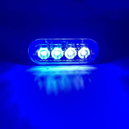 Grill Stroboscoop Flitsers Blauw  LED Zwaailichten [Grillflitsers - Bumperflitsers] - VCTparts.nl