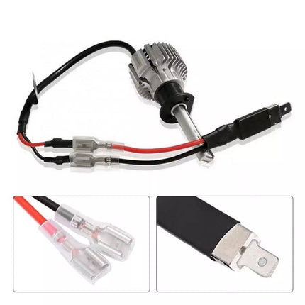 H1 LED Adapter Converter Bedrading Kabel voor HID Koplampen (set) - VCTparts.nl