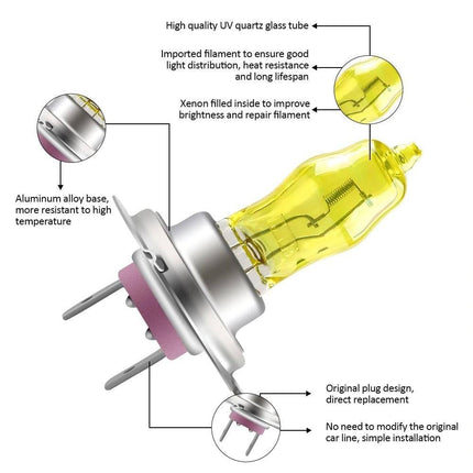 H4 Halogeen Dimlicht - Koplampen 3000K (set) - VCTparts.nl