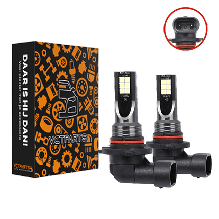 HB3 9005 led Mistlicht 3000K Geel - Mistlampen (set) [Fog Lights] - VCTparts.nl