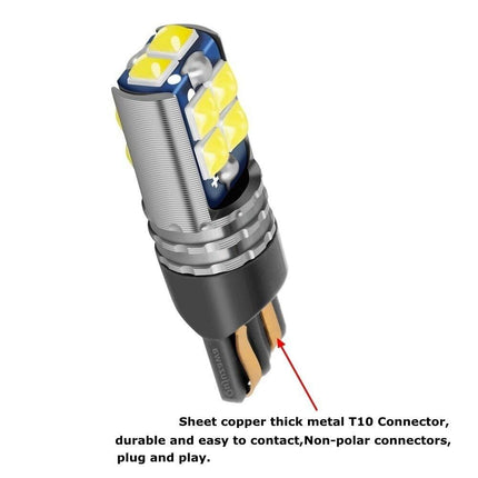 High Power led T10 IJs Blauw - W5W (set) [Stadsverlichting - Parkeerverlichting - Kentekenverlichting - Interieurverlichting] - VCTparts.nl