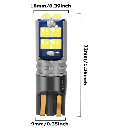 High Power led T10 IJs Blauw - W5W (set) [Stadsverlichting - Parkeerverlichting - Kentekenverlichting - Interieurverlichting] - VCTparts.nl