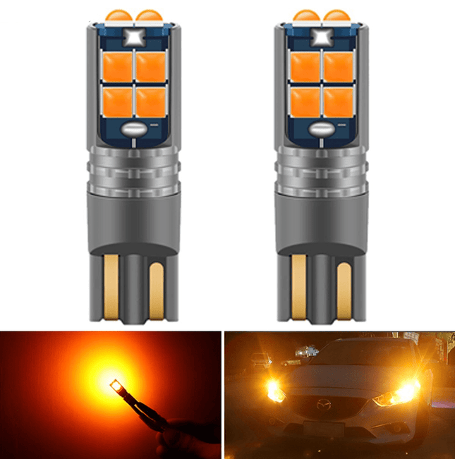 High Power led T10 Oranje - W5W Verlichting (set) [Stadsverlichting - Parkeerverlichting - Kentekenverlichting - Interieurverlichting] - VCTparts.nl