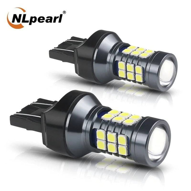 High Power T20 LED Lamp Bol - Oranje / Amber Geel (set) 7443 W21/5W 3030SMD - VCTparts.nl