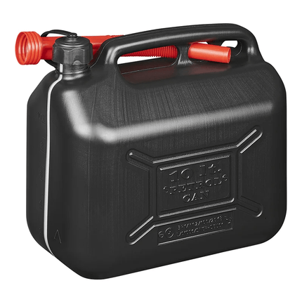 Jerrycan 10L Kunststof Zwart UN-gekeurd Brandstofreservoir Tank - VCTparts.nl