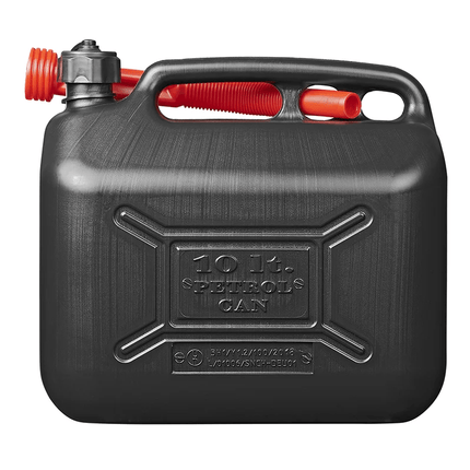 Jerrycan 10L Kunststof Zwart UN-gekeurd Brandstofreservoir Tank - VCTparts.nl