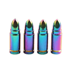 Kogelvormige Auto Ventieldopjes Bullets Universeel - Aluminium Multicolor (Set 4 stuks) - VCTparts.nl