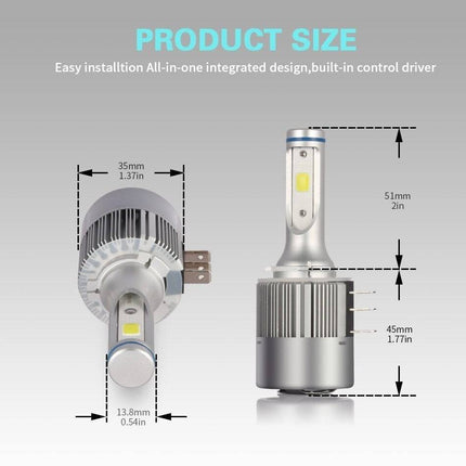 led H15 Witte Koplampen Dimlicht 8000K - VCTparts.nl