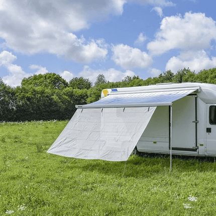 Lichtgrijze Luifel Zonwering 280x200cm - UV-bescherming en Windscherm voor Kamperen en Camper - VCTparts.nl