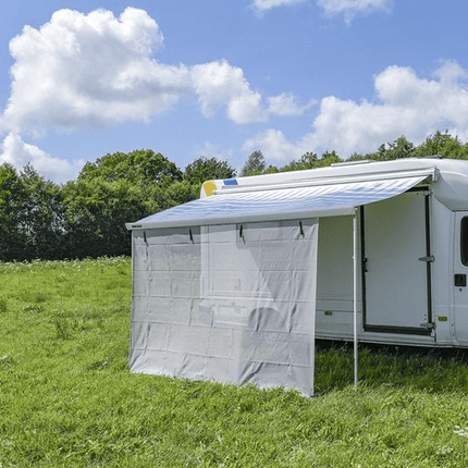 Lichtgrijze Luifel Zonwering 330x200cm - UV-bescherming en Windscherm voor Kamperen en Camper - VCTparts.nl