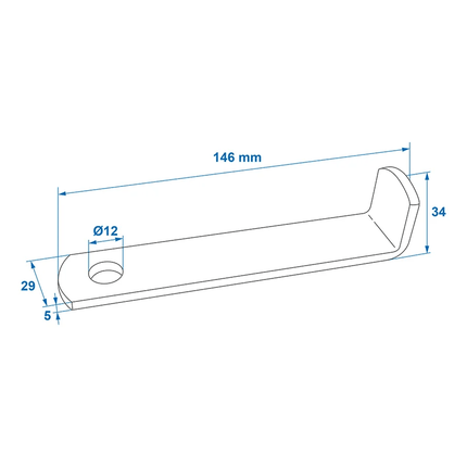 Pen Metaal voor Koppelingsslot [Aanhangerslot - Disselslot] - VCTparts.nl