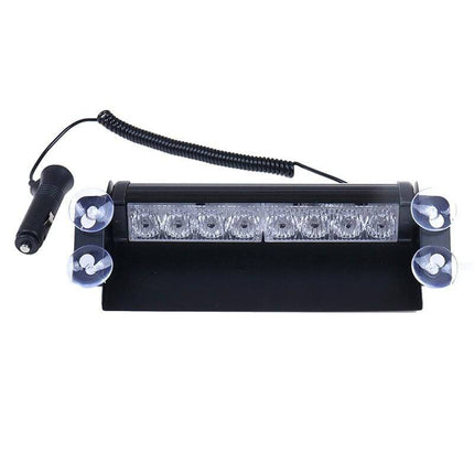 Raamflitser Blauw Led Stroboscoop Zwaailicht met Zuignappen en 12V Plug - VCTparts.nl