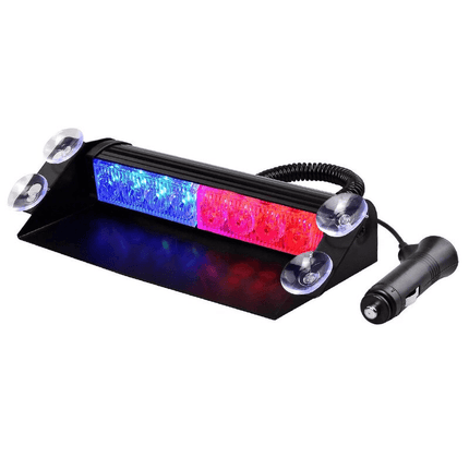 Raamflitser Blauw-Rood Led Stroboscoop Zwaailicht met Zuignappen en 12V Plug - VCTparts.nl