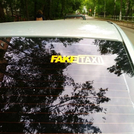 Reflecterende Fake Taxi Sticker - Gele Faketaxi (set) - VCTparts.nl