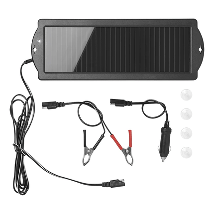 Solar Zonnepaneel Druppellader 12V 15W Zuignap Sigarettenaansteker & Accuklem - VCTparts.nl