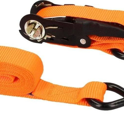 Spanband Oranje met Haken en Ratel (5 meter) - VCTparts.nl