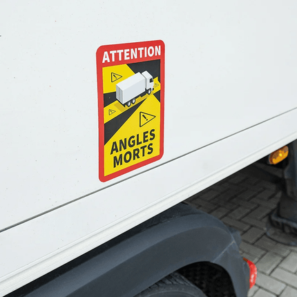 Sticker "Attention Angles Morts!" Vrachtwagen Dodehoek Waarschuwingsbord - VCTparts.nl