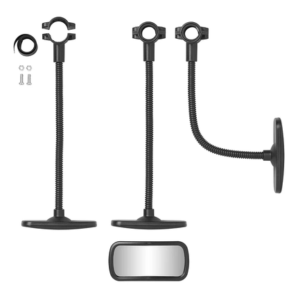 Universele Fietsspiegel Achteruitkijkspiegel 31cm met Flexarm en Stuur Klembeugel - VCTparts.nl